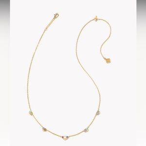 🌼KENDRA SCOTT DEVIN GOLD CRYSTAL STRAND NECKLACE IN PASTEL MIX - SPRING 2023